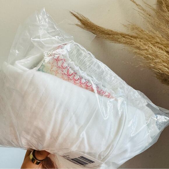 NEW ABERCROMBIE FITCH White Rainbow Strapless Straps Tube Tank Top Mini Dress M - Picture 6 of 10